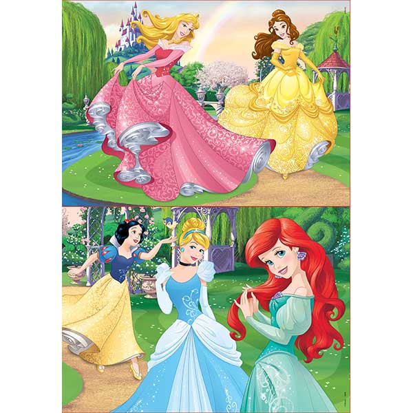 Disney Puzzle 2X20P Princesas - Imagem 1