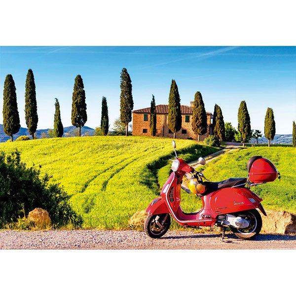 Puzzle 1500P Moto Na Toscana - Imagem 1