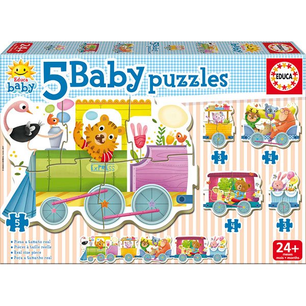 Baby Puzzle Trem Animais - Imagem 1