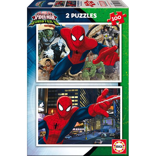 Puzzle 2x100 Spider-Man vs The Sinister - Imagen 1