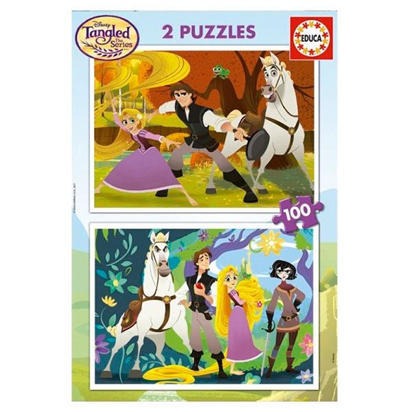 Puzzle 2x100 Rapunzel Tangled - Imatge 1