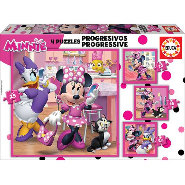 Puzzle Progresivos 12+16+20+25 Minnie - Imagen 1