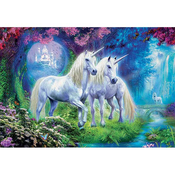 Puzzle 500p Unicornios en el Bosque - Imatge 1