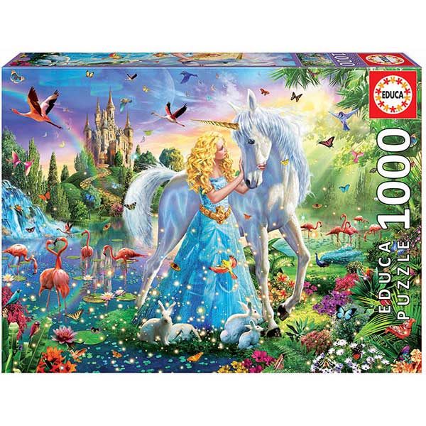 Puzzle 1000p Princesa i Unicorni - Imatge 1
