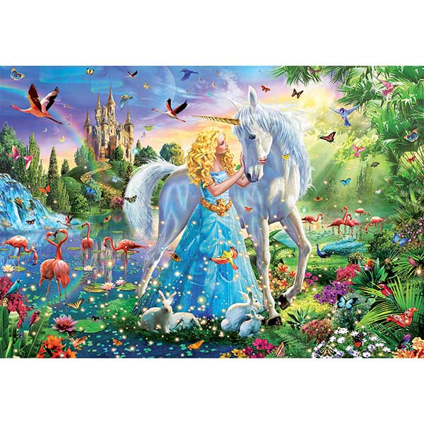Puzzle 1000p Princesa y Unicornio - Imatge 1