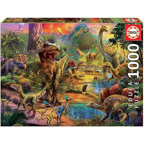 Puzzle 1000p Tierra de Dinosaurios - Imagen 1