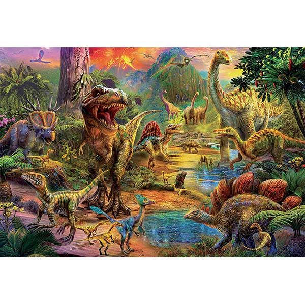 Puzzle 1000p Tierra de Dinosaurios - Imatge 1