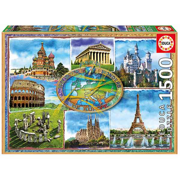 Puzzle 1500p Set Maravillas de Europa - Imagen 1