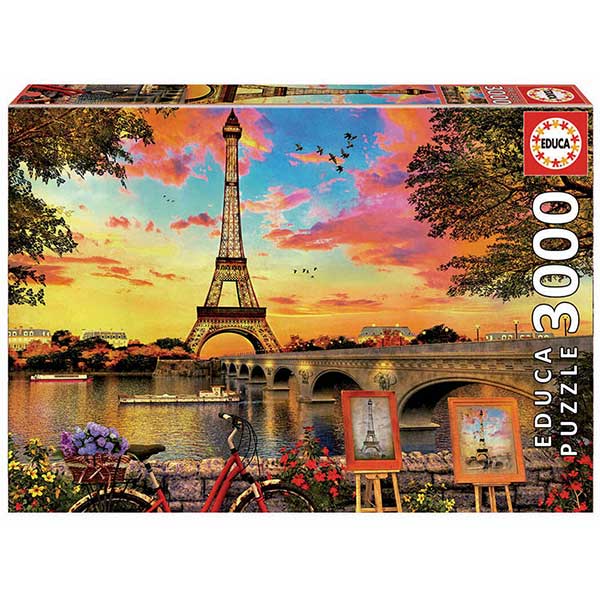 Puzzle 3000p Puesta de Sol en París