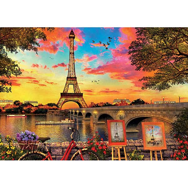 Puzzle 3000p Puesta de Sol en París - Imagen 1