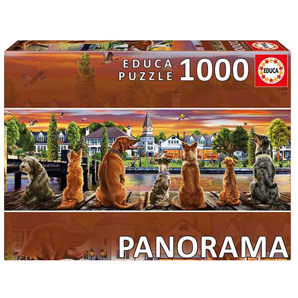 Puzzle 1000p Perros Panoramic - Imagen 1