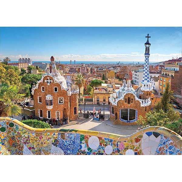 Puzzle 1000P Vista Barcelona Do Parc Guell - Imagem 1