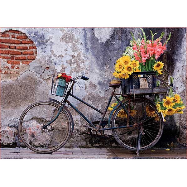 Puzzle 500p Bicicleta con Flores - Imatge 1