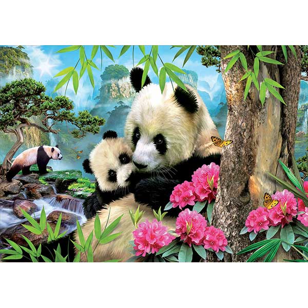 Puzzle 1000P Ursos Panda - Imagem 1