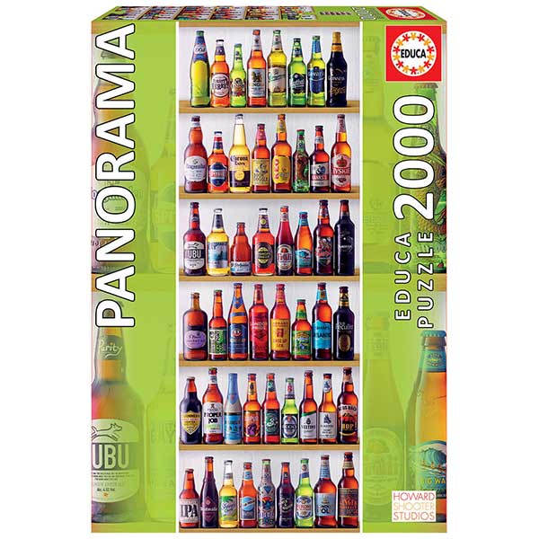 Puzzle 2000p Cervezas del Mundo Panorámico - Imagen 1