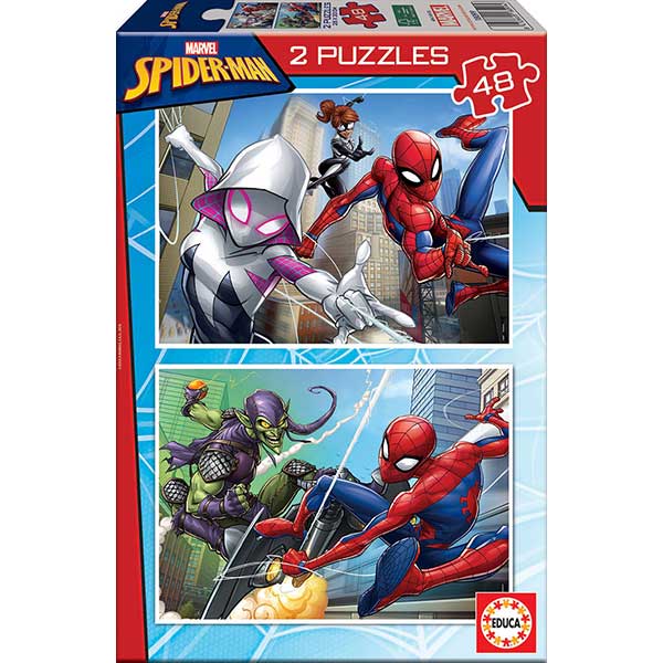 Homem Aranha Puzzle 2X48P Spiderman - Imagem 1