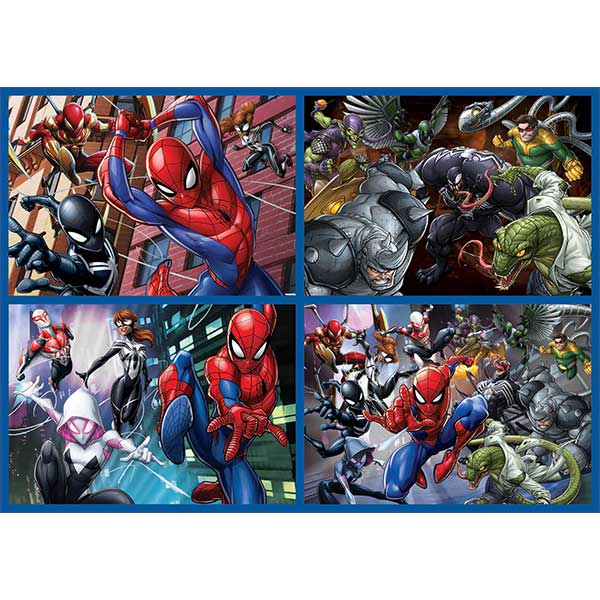 Multi 4 Puzzles 50+80+100+150p Spiderman - Imagen 1