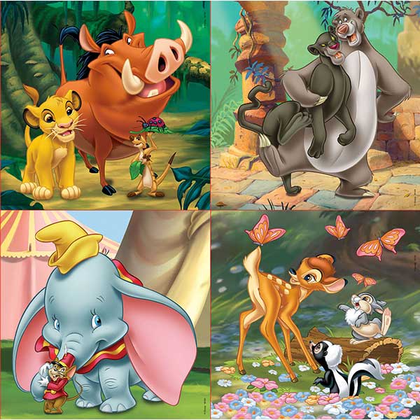 Disney Puzzle Progressivo 12+16+20+25P Animais - Imagem 1