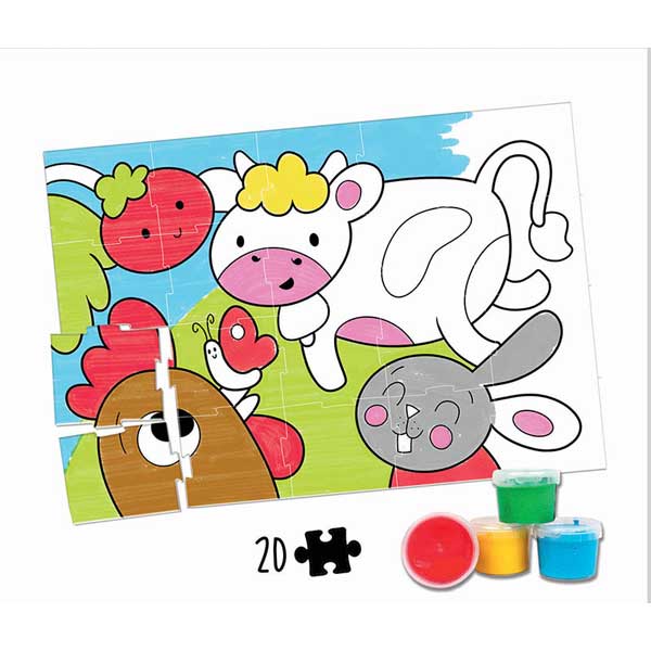 Maleta Puzzle 20p para Colorear Animales Granja - Imatge 2