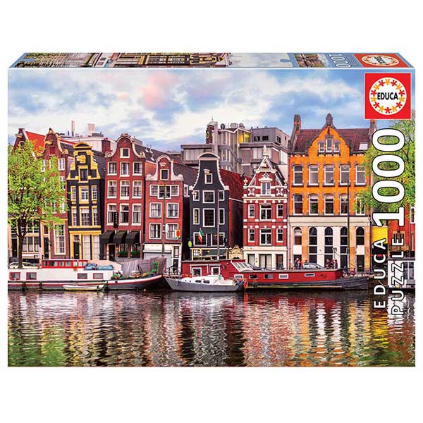 Puzzle 1000p Casas Amsterdam - Imagen 1