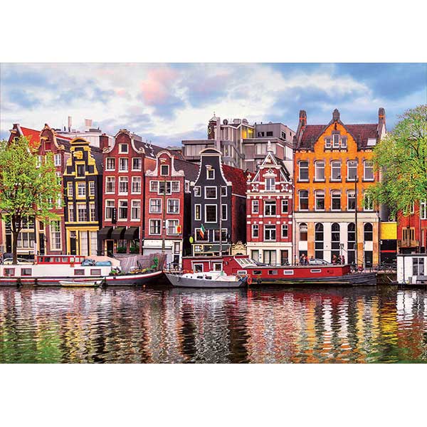 Puzzle 1000p Casas Amsterdam - Imagen 1