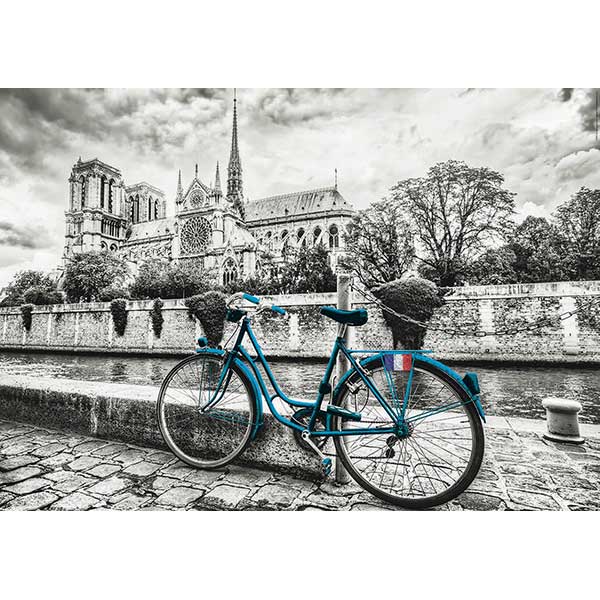 Puzzle 500p Bicicleta en Notre Dame - Imatge 1