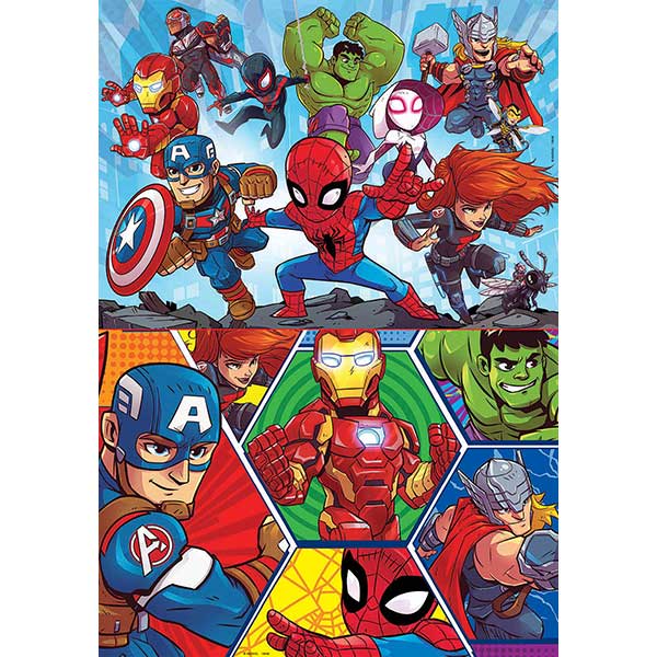Puzzle 2X20P Super Heroes Adventures - Imagem 1