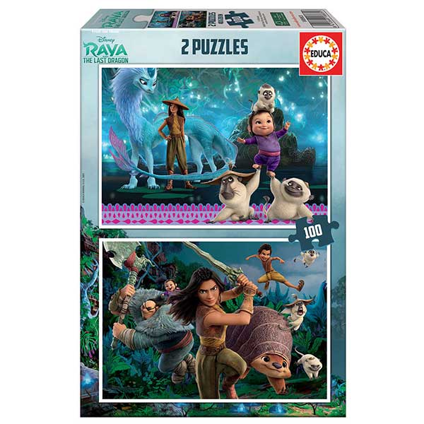 Raya y el Último Dragón Puzzle 2x100p - Imagen 1