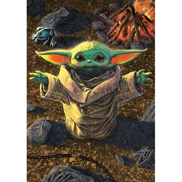 Puzzle 1000p Baby Yoda Mandalorian - Imagen 1