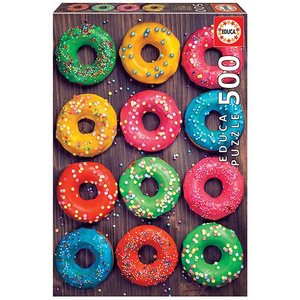 Quebra-cabeça 500p Donuts Coloridos - Imagem 1