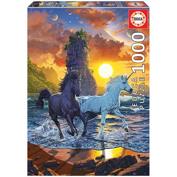 Puzzle 1000p Unicorns a la Platja - Imatge 1