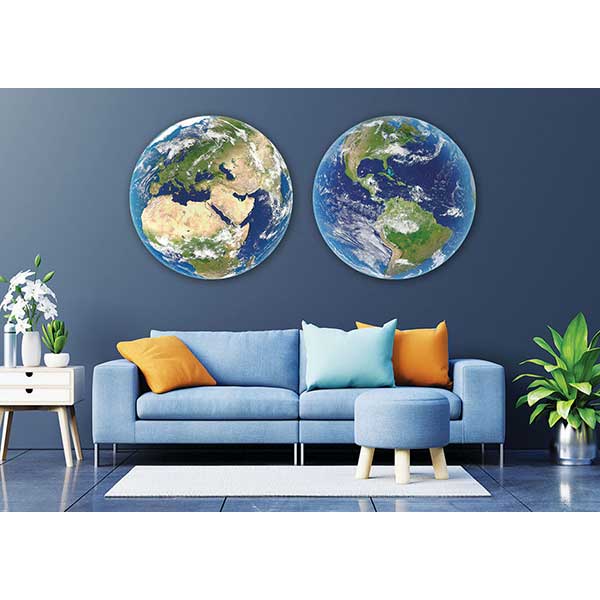 Round Puzzle 2x800p Planeta Terra - Imagem 2