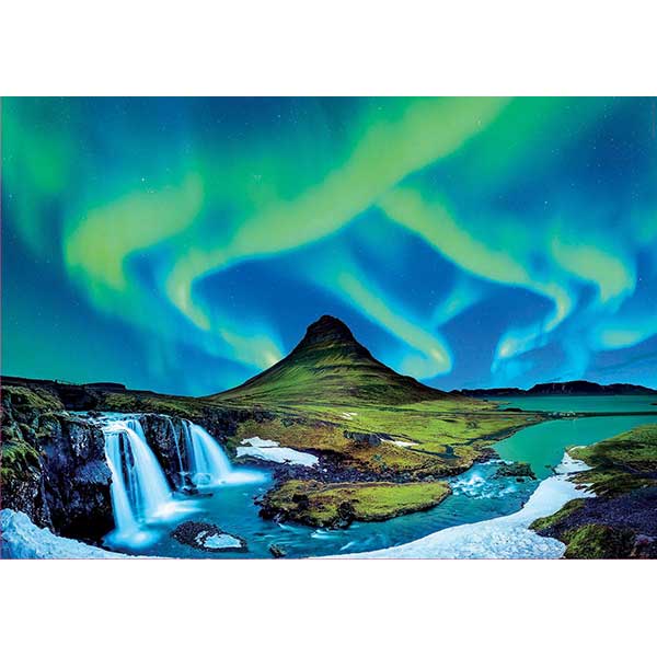 Puzzle 1500p Aurora Boreal, Islandia - Imatge 1