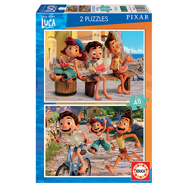 Puzzle 2x48 Luca Disney - Imagen 1