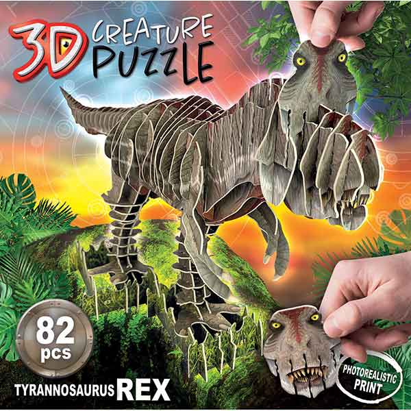 Puzzle T-Rex Criatura 3D - Imagem 1