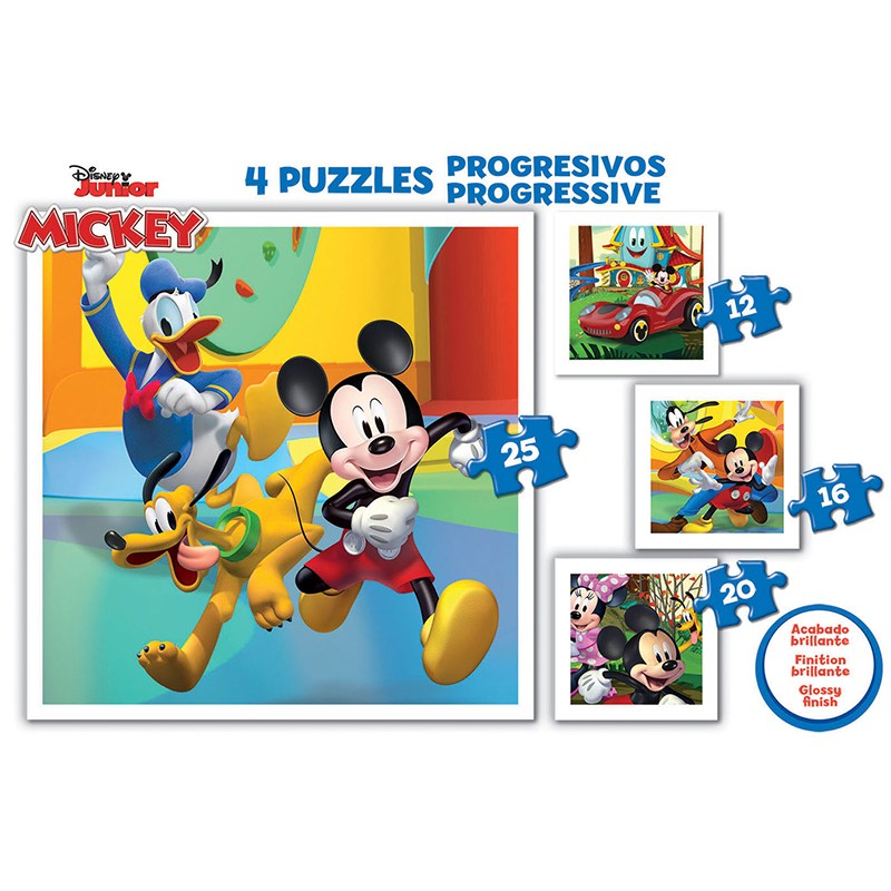 Mickey Puzzles Progressivos 12+16+20+25p - Imatge 1