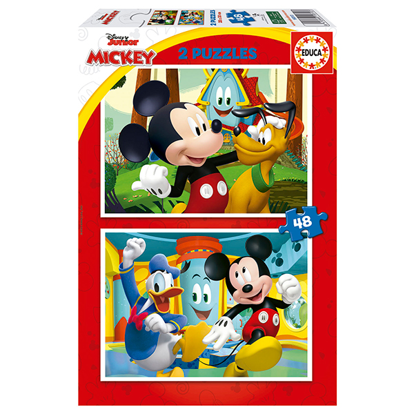 Mickey Fun House Puzzle 2x48 - Imagen 1