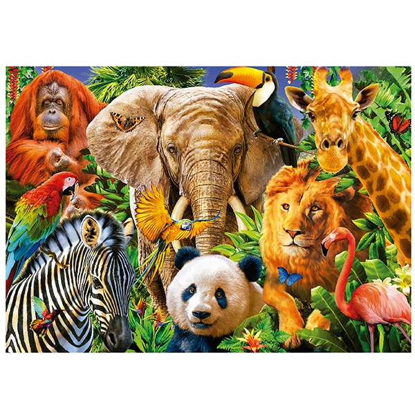 Puzzle 500p Collage De Animales Salvajes - Imatge 1