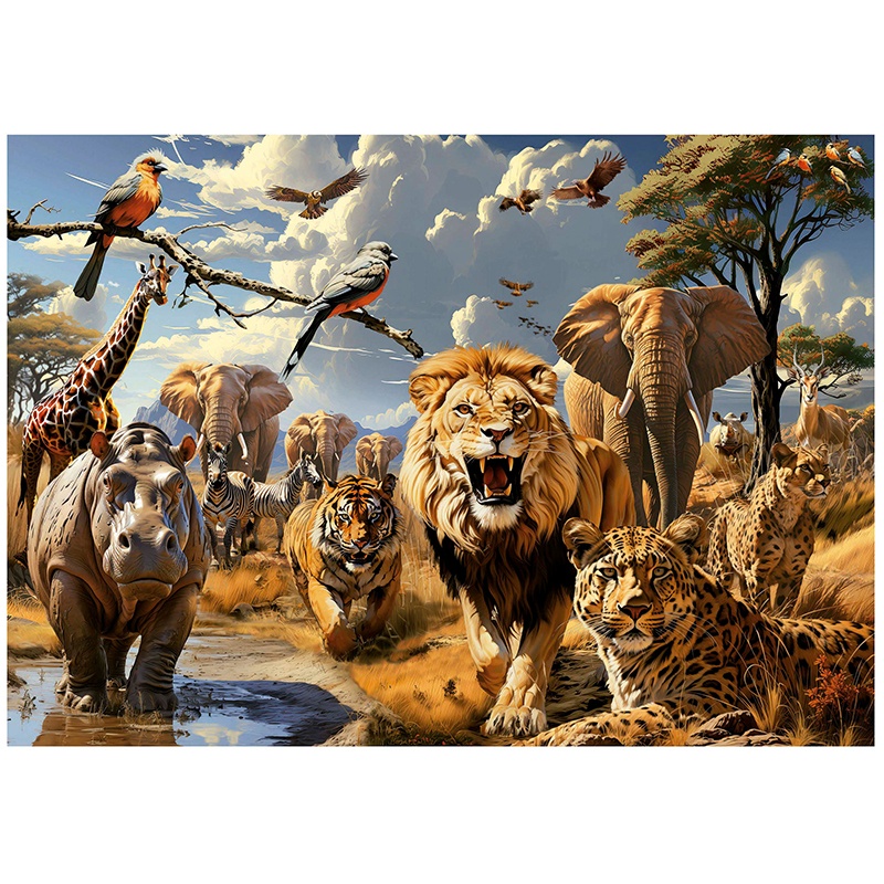 Puzzle Animais Selvagens 1000p - Imagem 1