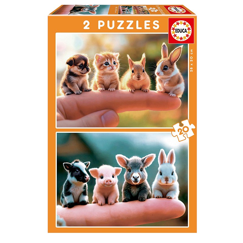 Puzzle Bebés Animais 2x20p