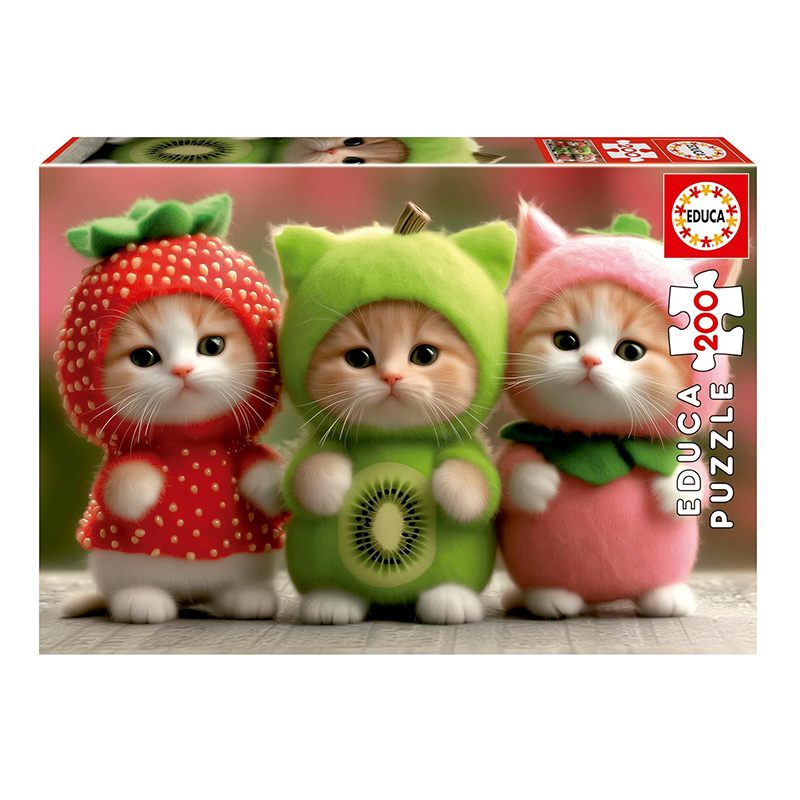 Puzzle 200p Gatitos Frutales