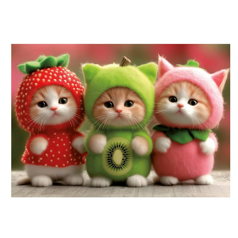 Puzzle 200p Gatitos Frutales - Imagen 1