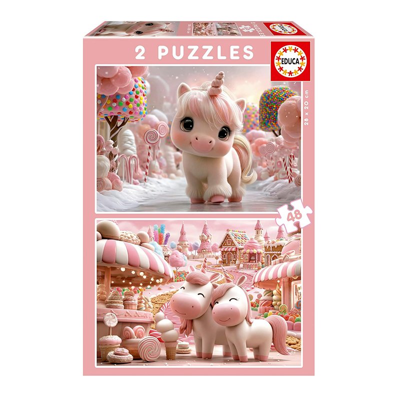 Puzzle 2x48p Unicornios Dulces