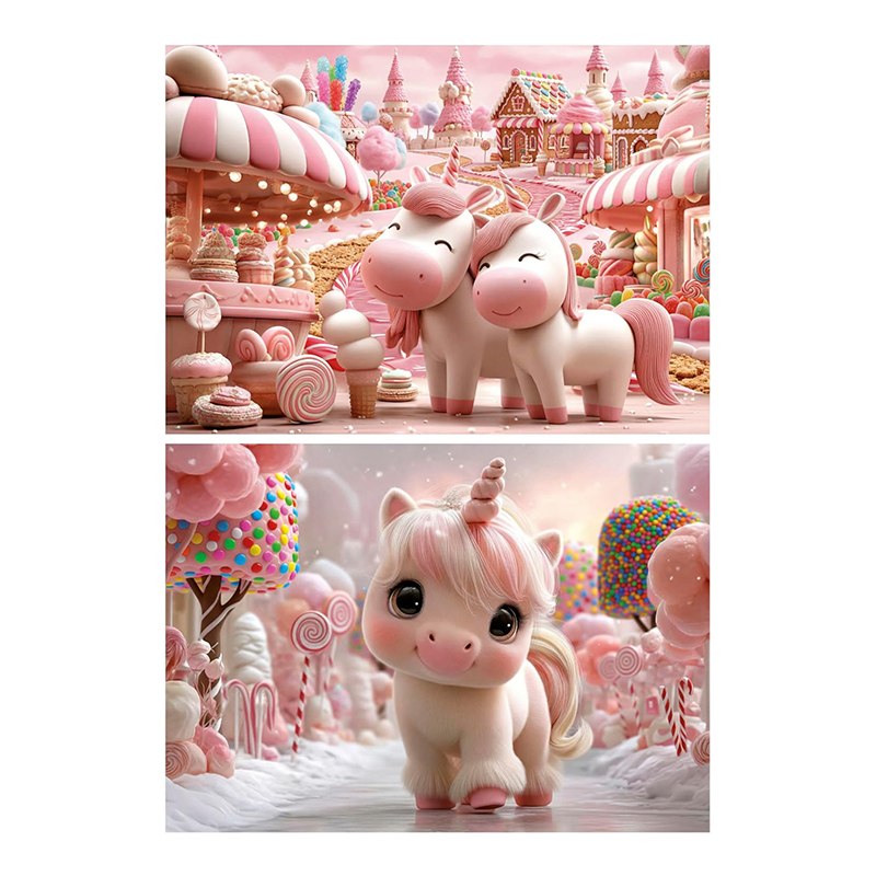 Puzzle 2x48p Unicornios Dulces - Imagen 1