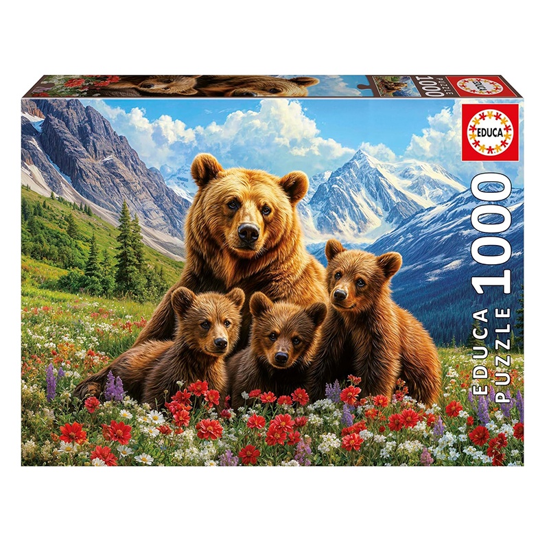 Puzzle 1000p Osos Grizzly en Canadá