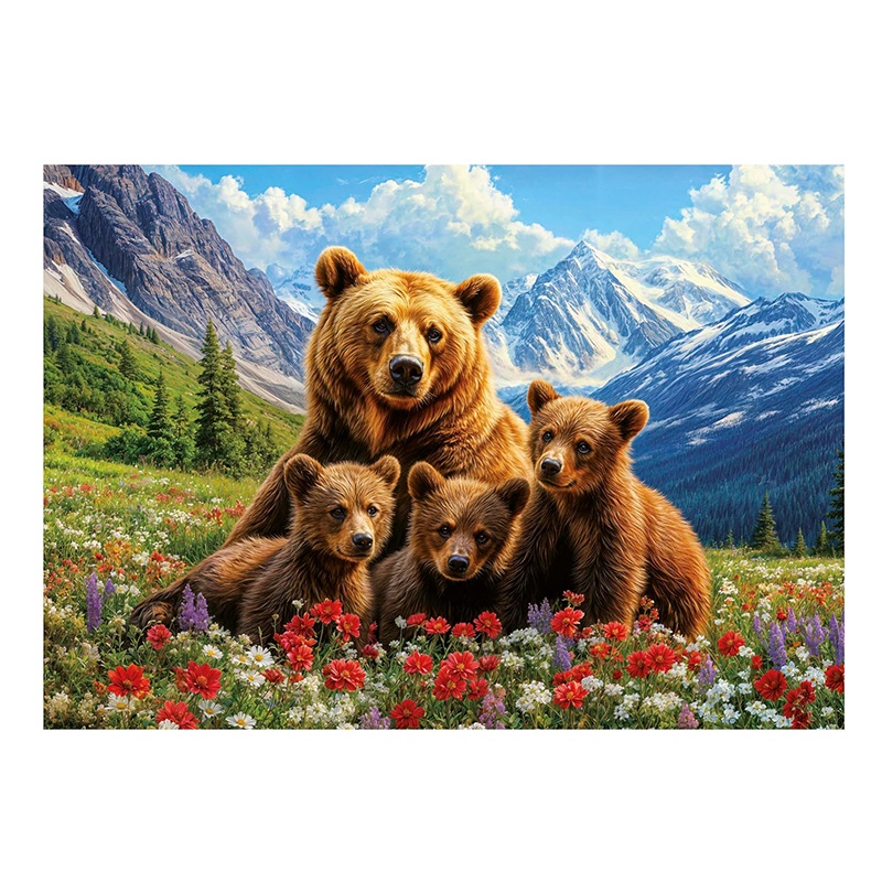 Puzzle 1000p Osos Grizzly en Canadá - Imagen 1