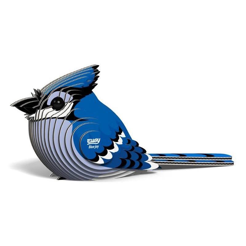 Eugy Puzzle 3D Pájaro Arrendajo Azul