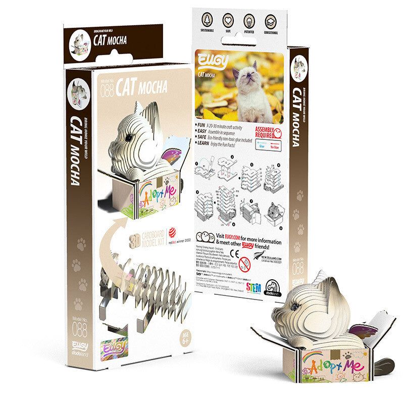 Eugy Puzzle 3D Gato Mocha - Imagen 2