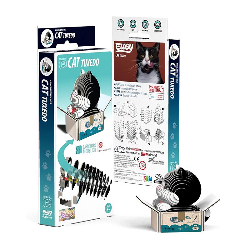 Eugy Puzzle 3D Gato Tuxedo - Imagen 1