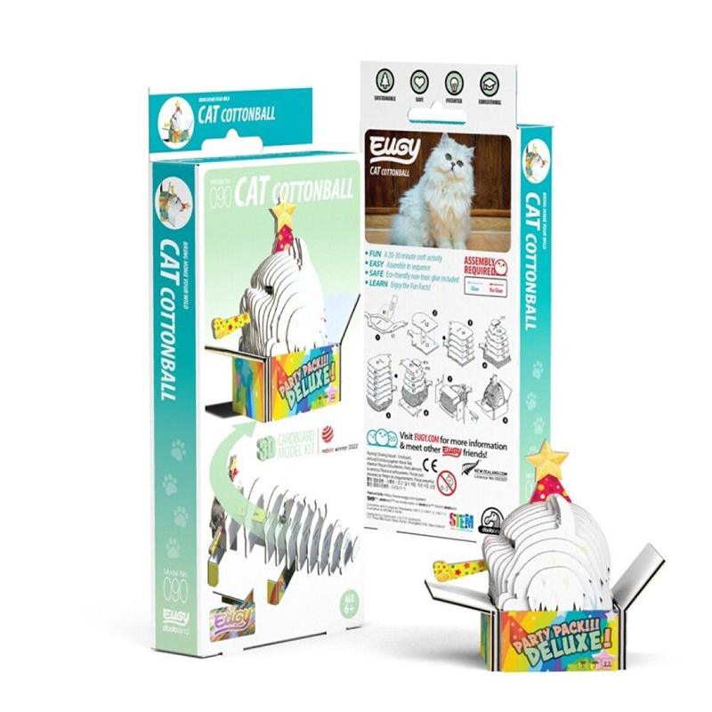 Eugy Puzzle 3D Gato Cottonball - Imagen 1